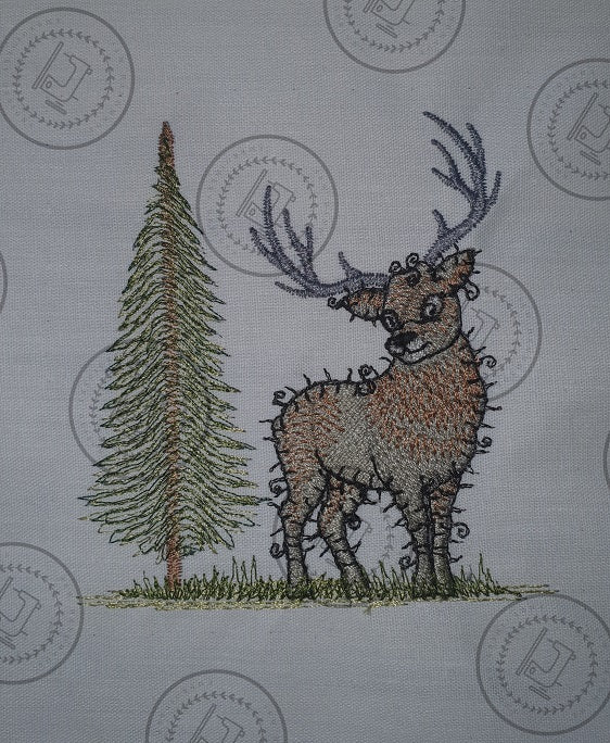 RAGGY STAG Machine Embroidery Design