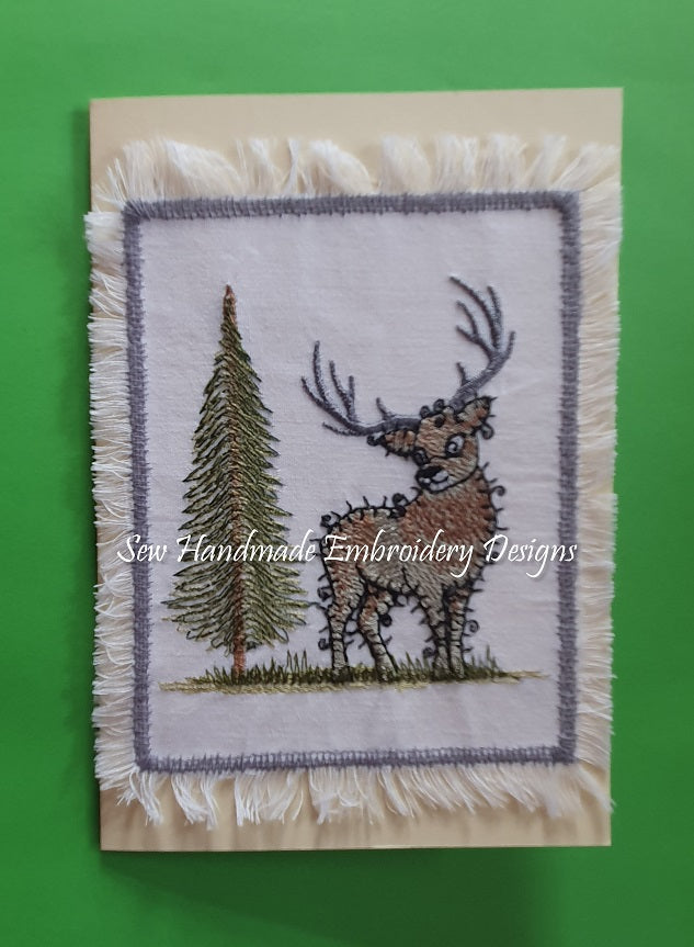 RAGGY STAG Machine Embroidery Design