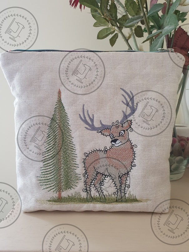 RAGGY STAG Machine Embroidery Design