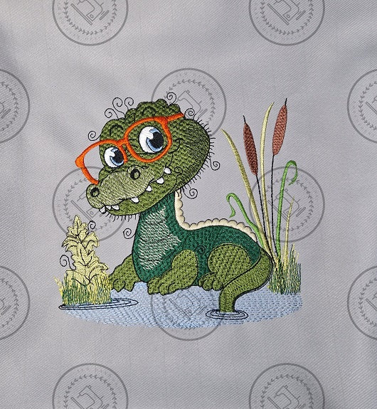 RAGGY ALLIGATOR Machine Embroidery Design