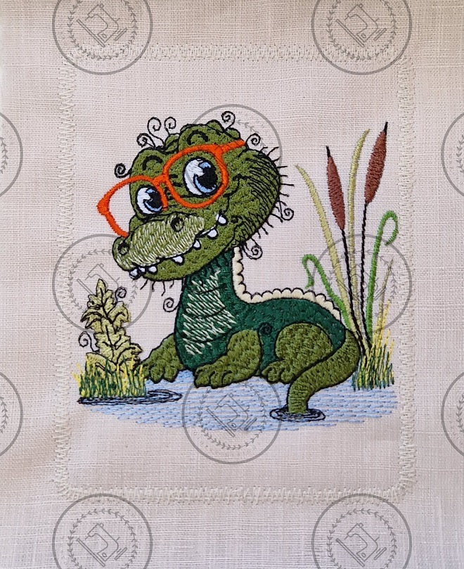 RAGGY ALLIGATOR Machine Embroidery Design