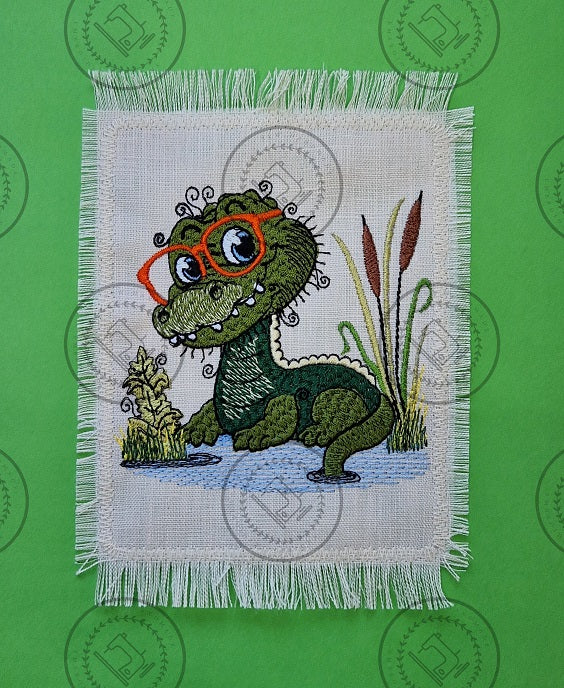 RAGGY ALLIGATOR Machine Embroidery Design