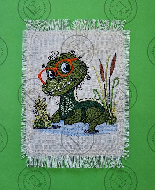 RAGGY ALLIGATOR Machine Embroidery Design