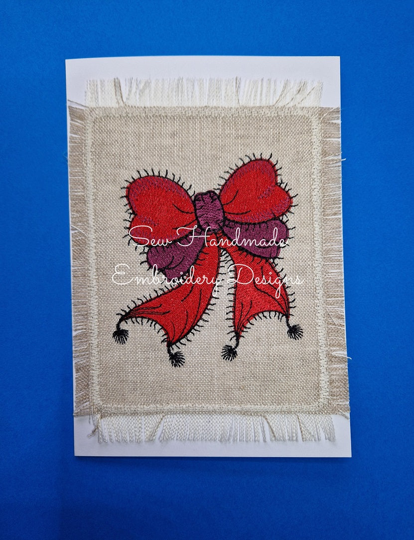 RAGGY BOW Machine Embroidery Design