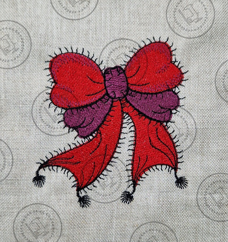 RAGGY BOW Machine Embroidery Design