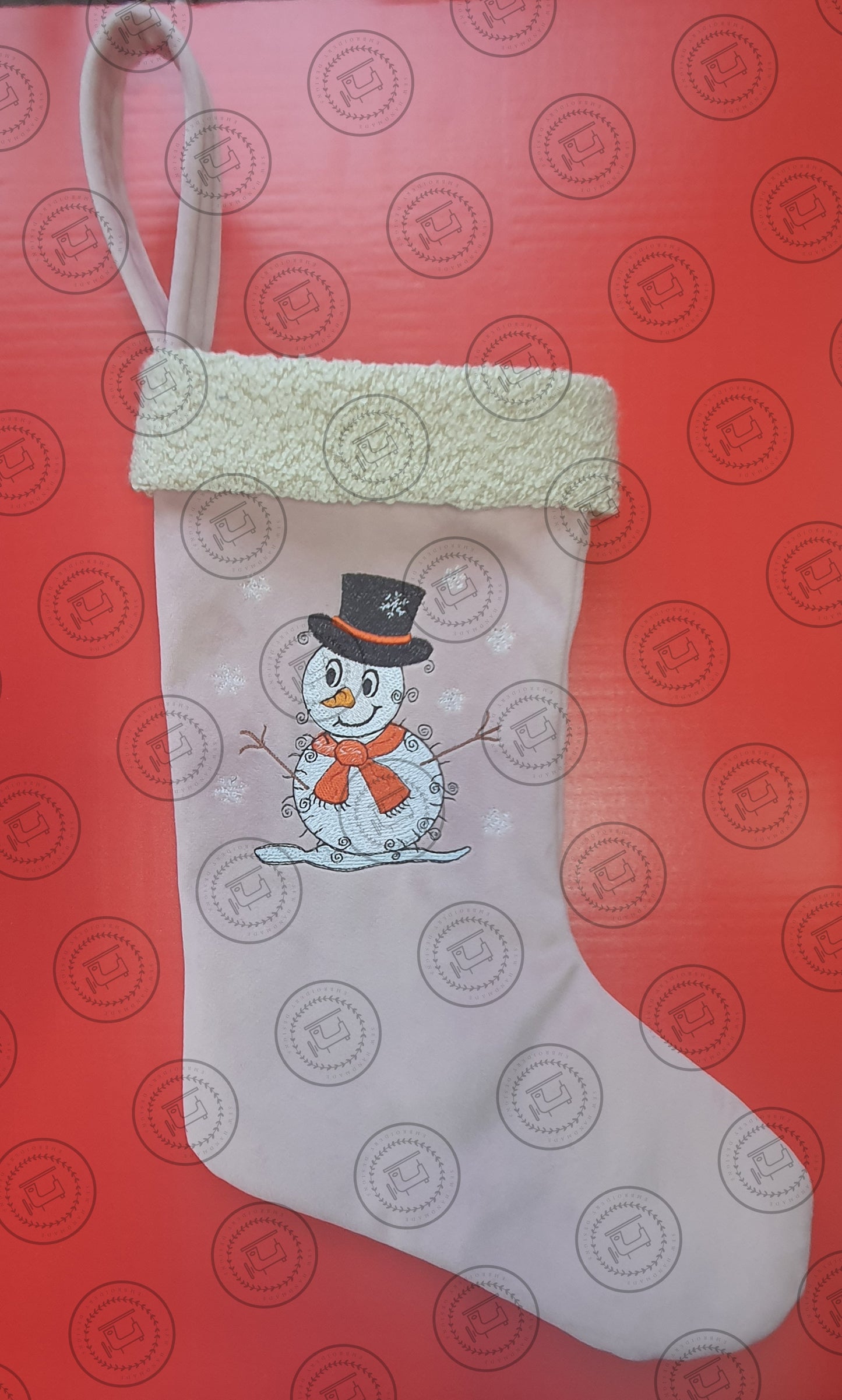 RAGGY CHRISTMAS SNOWMAN Embroidery Design