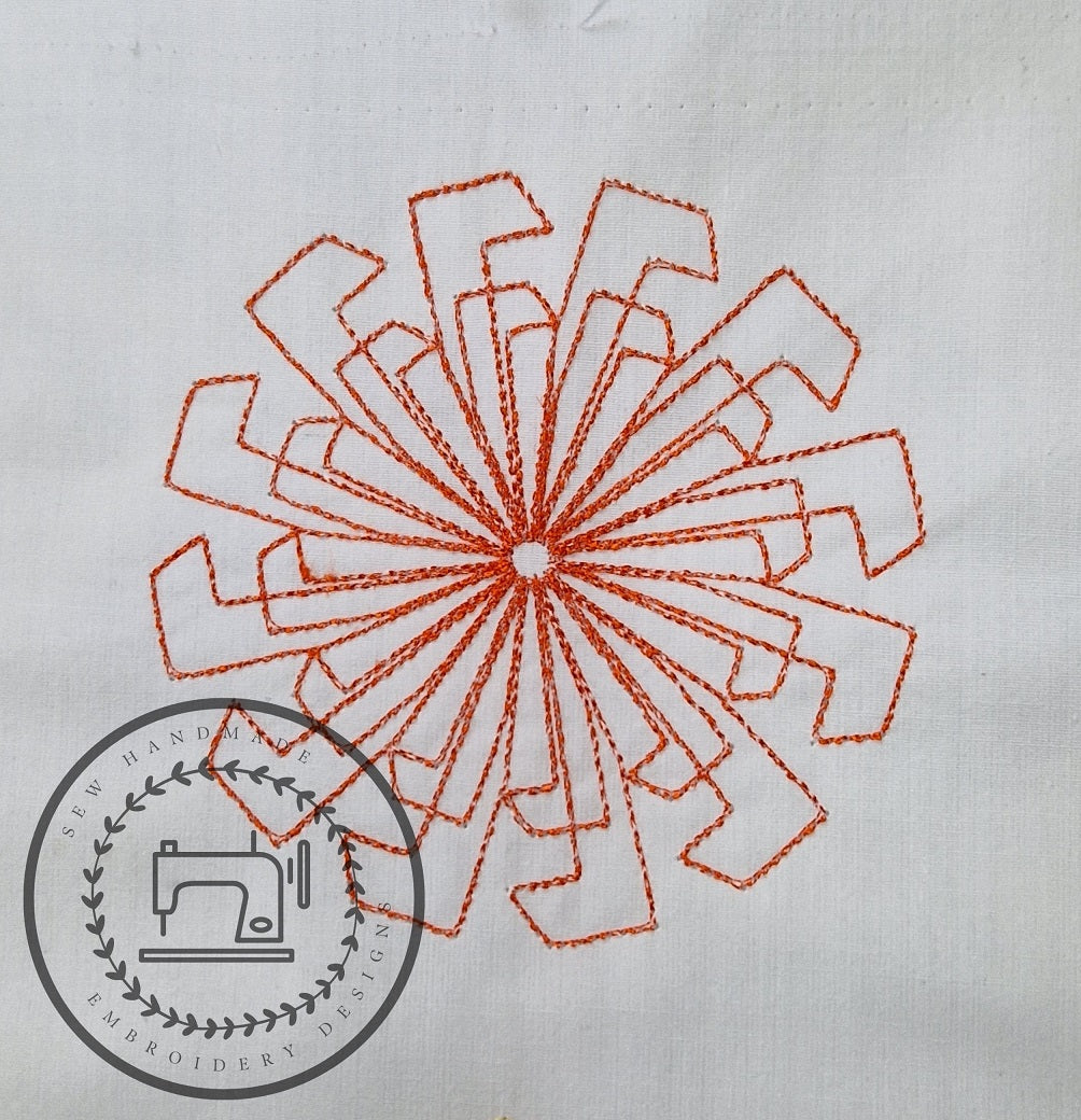 RADIAL DESIGN SET (1 ~ 6) Machine Embroidery Designs