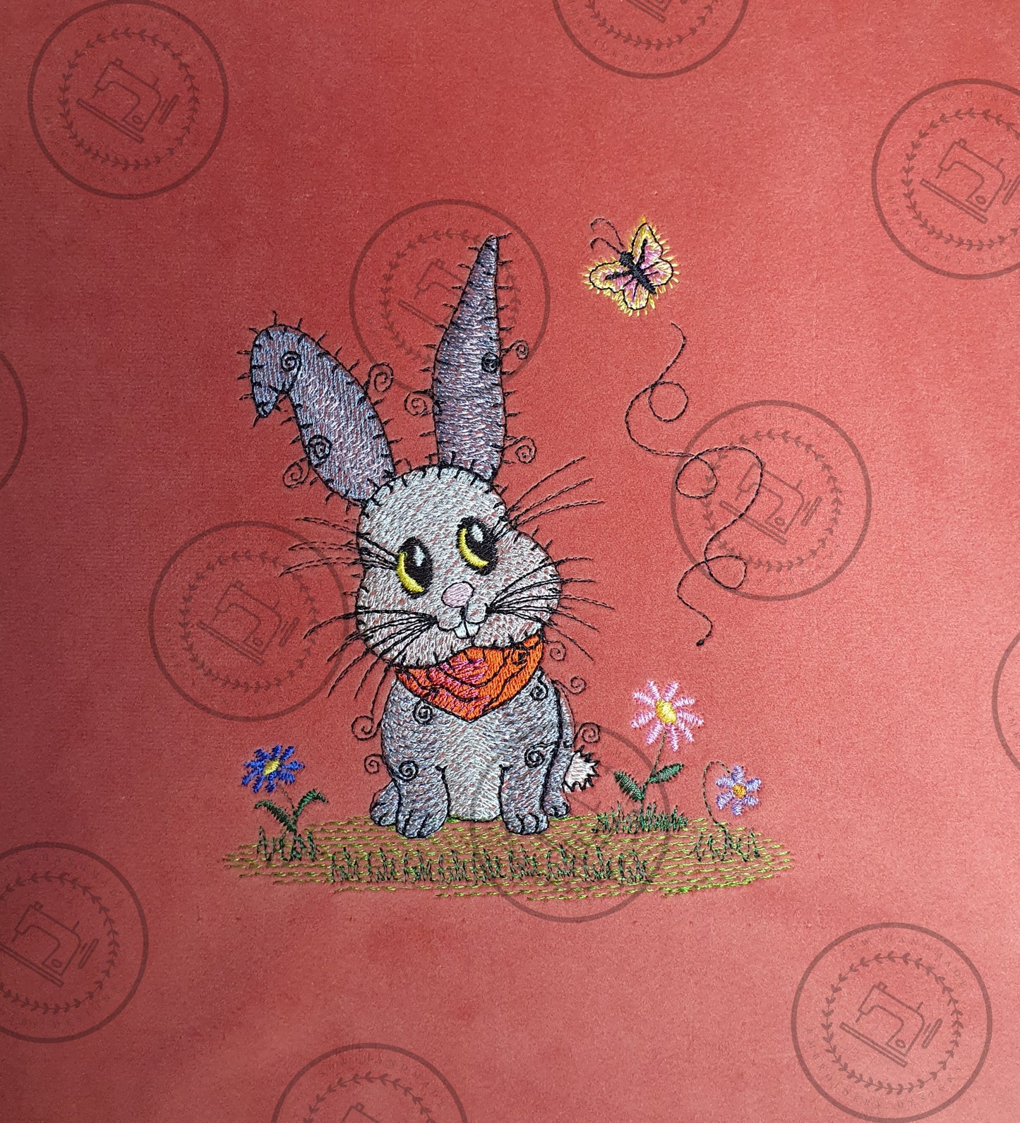 RAGGY BUNNY RABBIT Machine Embroidery Design