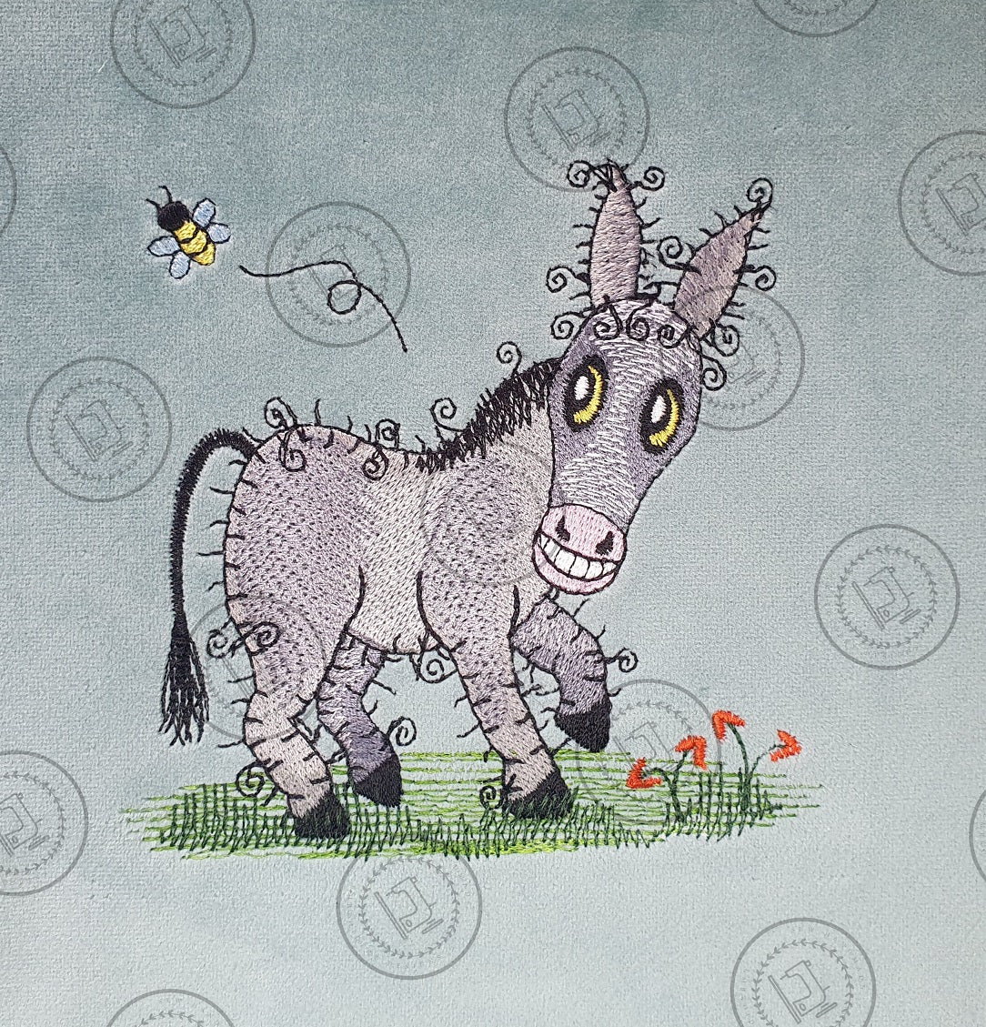 RAGGY DONKEY Machine Embroidery Design
