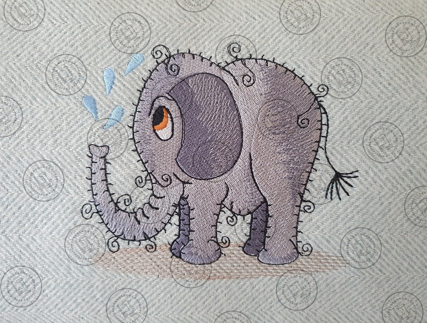 RAGGY ELEPHANT Machine Embroidery Design