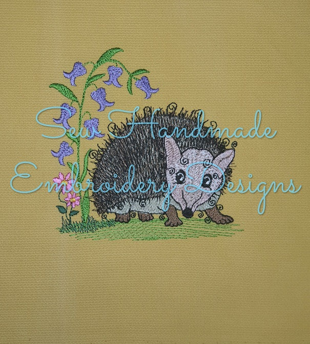RAGGY HEDGEHOG Machine Embroidery Design
