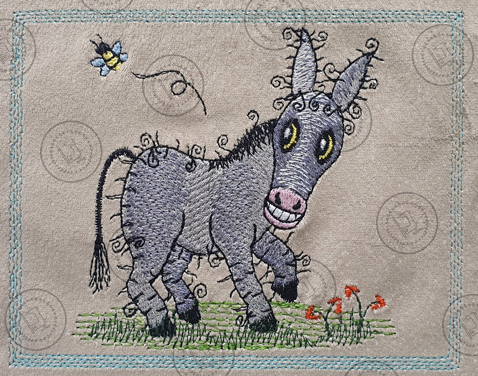 RAGGY DONKEY Machine Embroidery Design