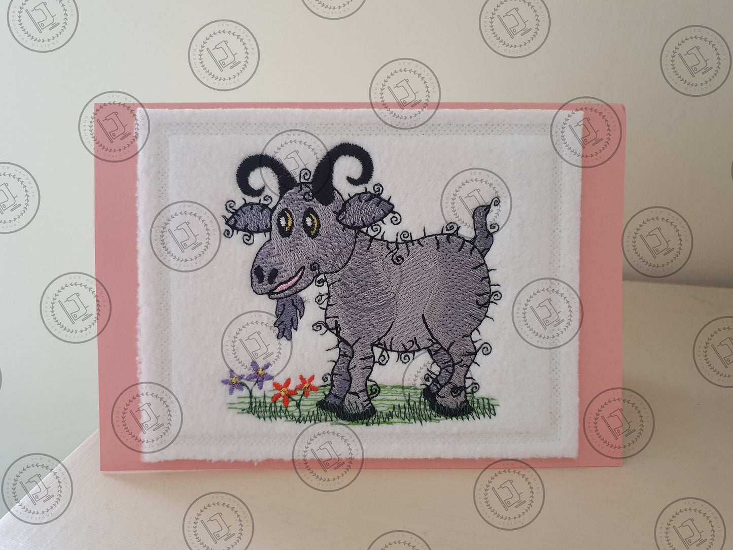 RAGGY GOAT Machine Embroidery Design