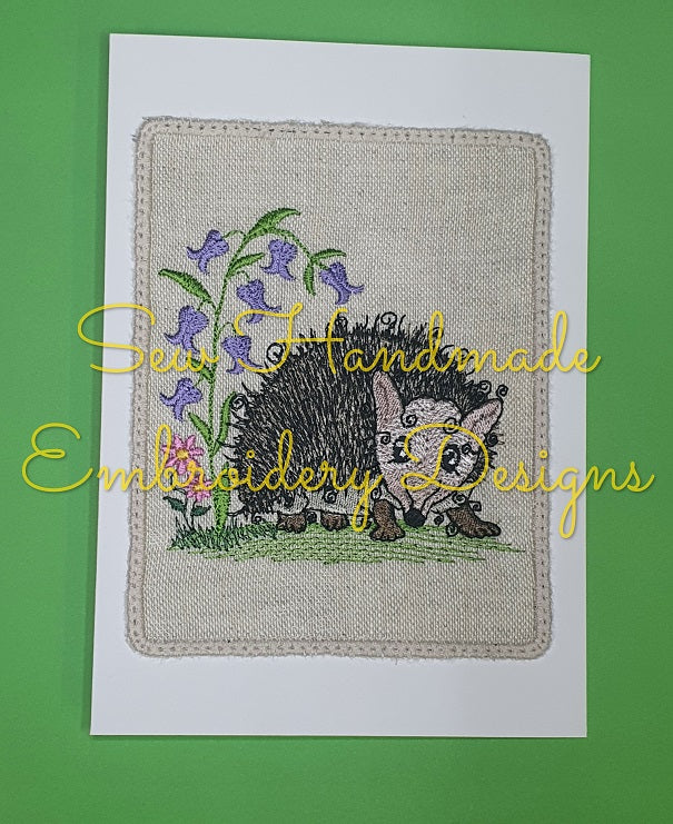 RAGGY HEDGEHOG Machine Embroidery Design