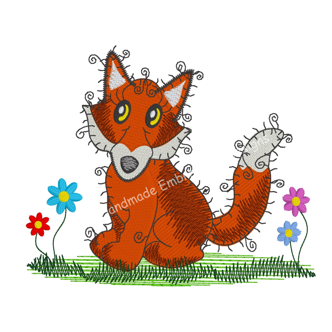RAGGY FOX Machine Embroidery Design