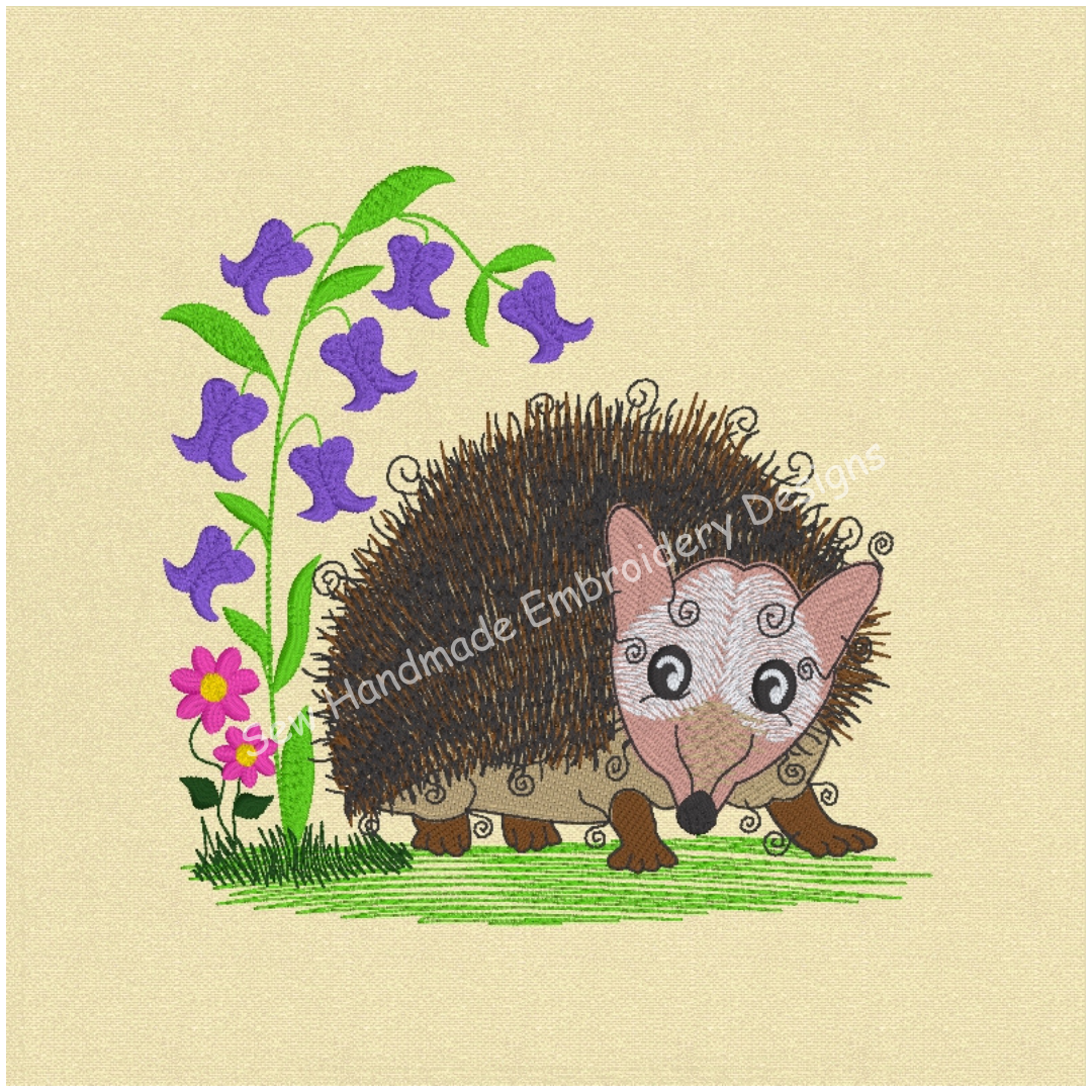 RAGGY HEDGEHOG Machine Embroidery Design