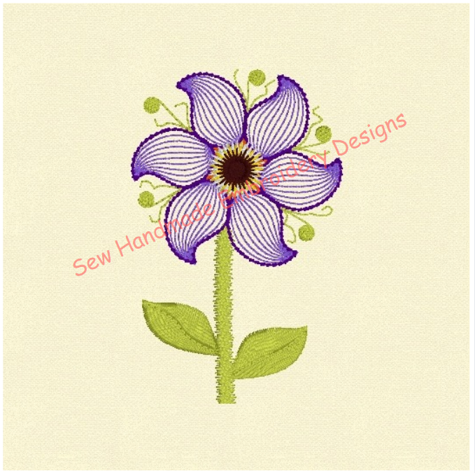 RIPPLE FLOWER 1 Machine Embroidery Design