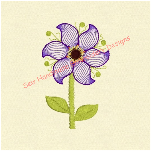 RIPPLE FLOWER 1 Machine Embroidery Design