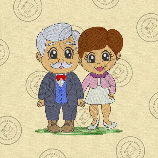 SWEET COUPLE MAN WOMAN HUSBAND WIFE Machine Embroidery Design
