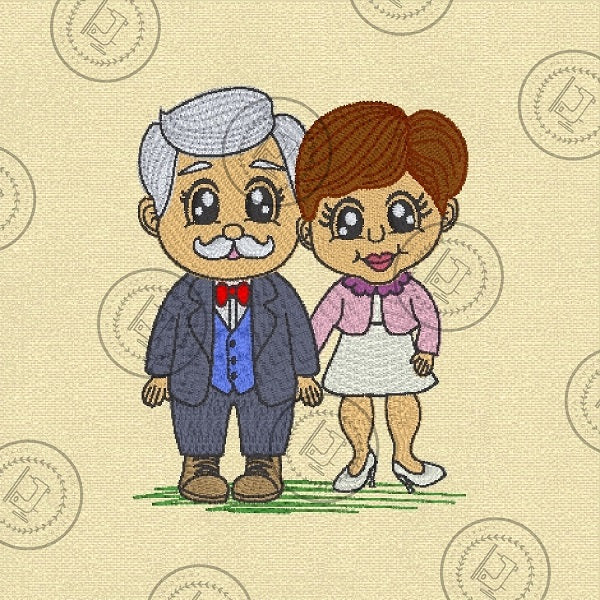 SWEET COUPLE MAN WOMAN HUSBAND WIFE Machine Embroidery Design