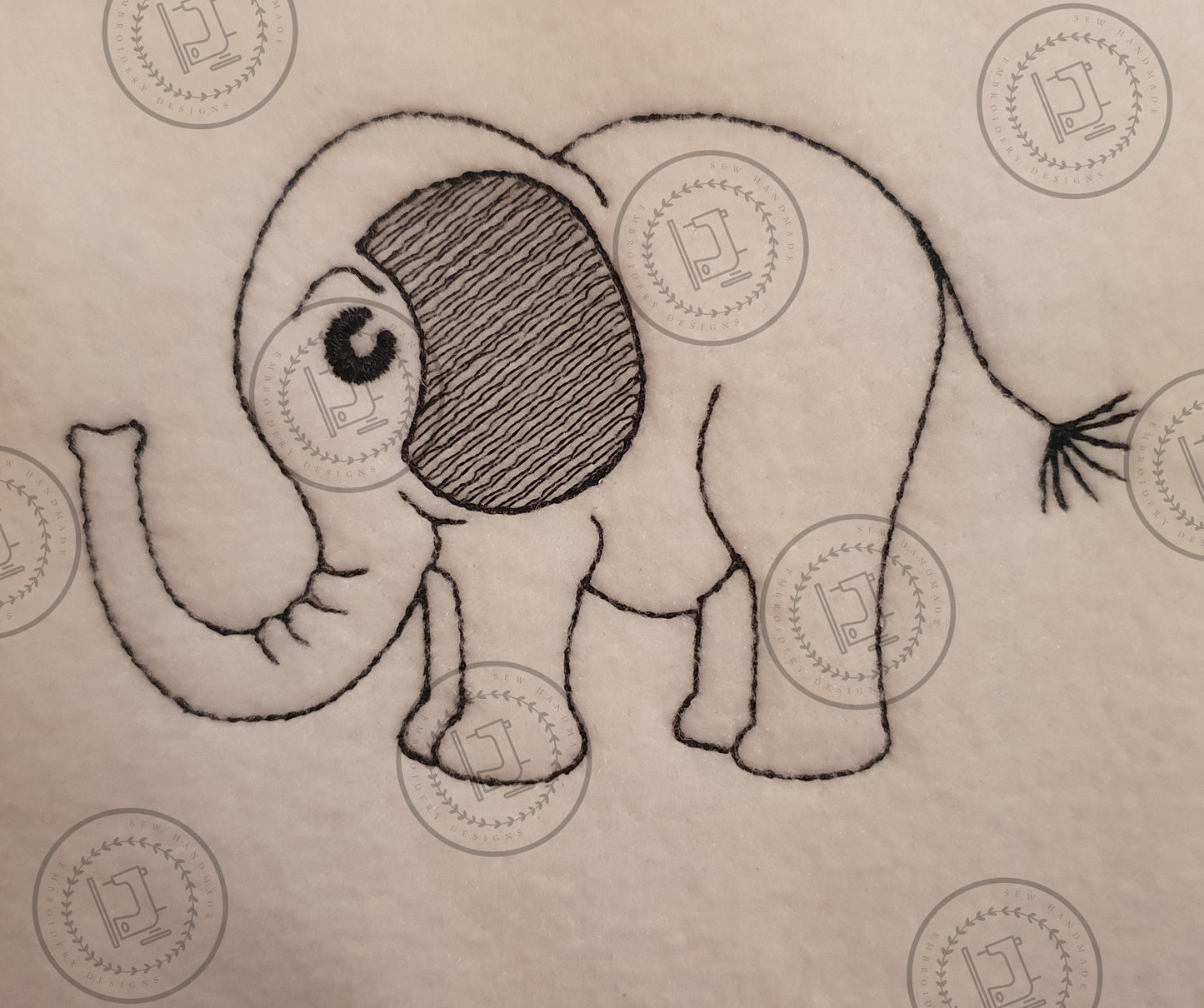 SKETCH ELEPHANT Machine Embroidery Design