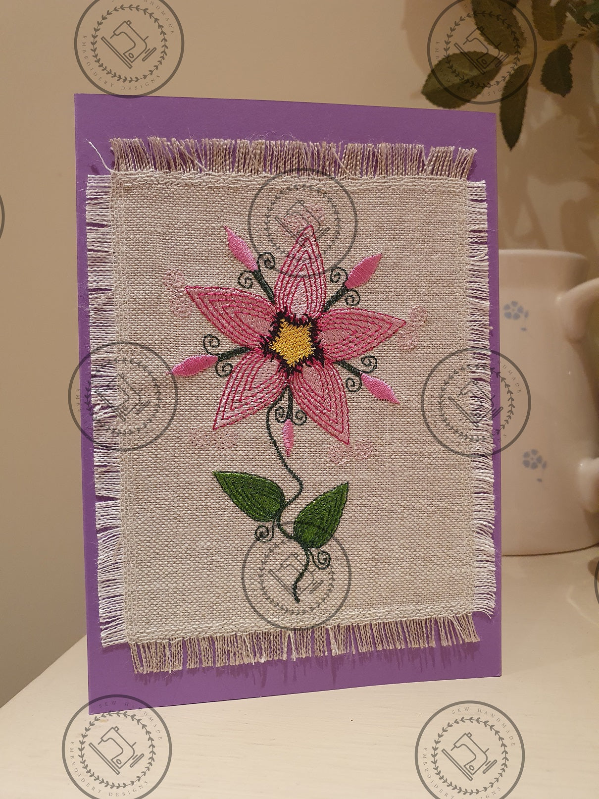 SWIRLY FLOWER Embroidery Design