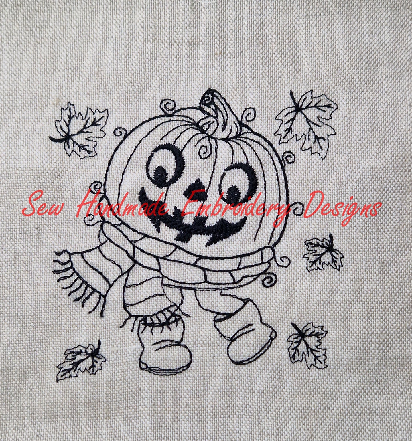 SKETCH RAGGY HARVEST HALLOWEEN PUMPKIN Machine Embroidery Design