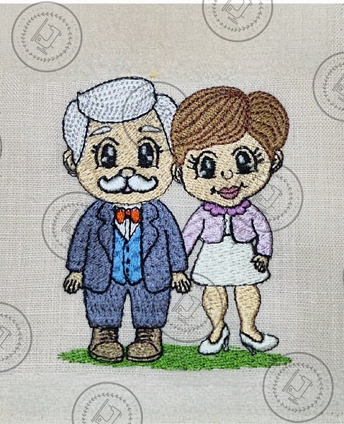 SWEET COUPLE MAN WOMAN HUSBAND WIFE Machine Embroidery Design