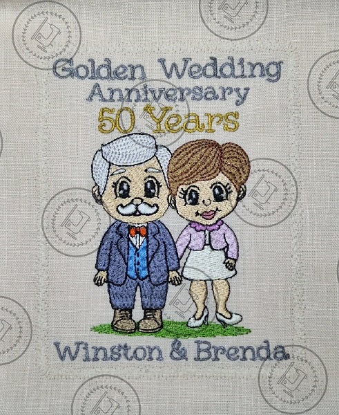 SWEET COUPLE MAN WOMAN HUSBAND WIFE Machine Embroidery Design
