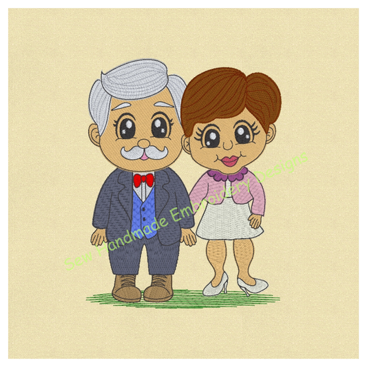 SWEET COUPLE MAN WOMAN HUSBAND WIFE Machine Embroidery Design
