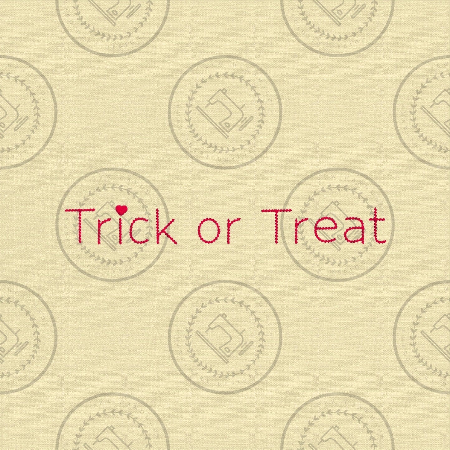 TRICK OR TREAT WORDING Machine Embroidery Design - TTw  1 x 7