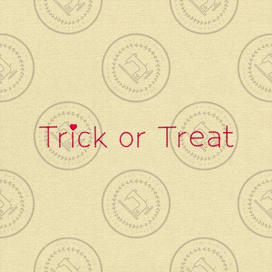 TRICK OR TREAT WORDING Machine Embroidery Design - TTw  1 x 7