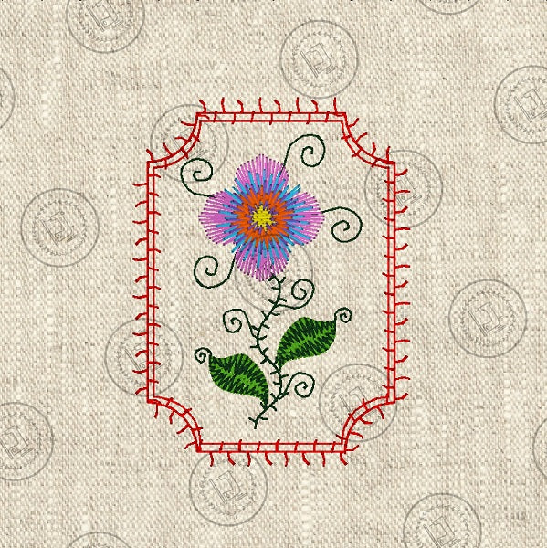 DITSY FLOWER Embroidery Design - DF023   3 x 4