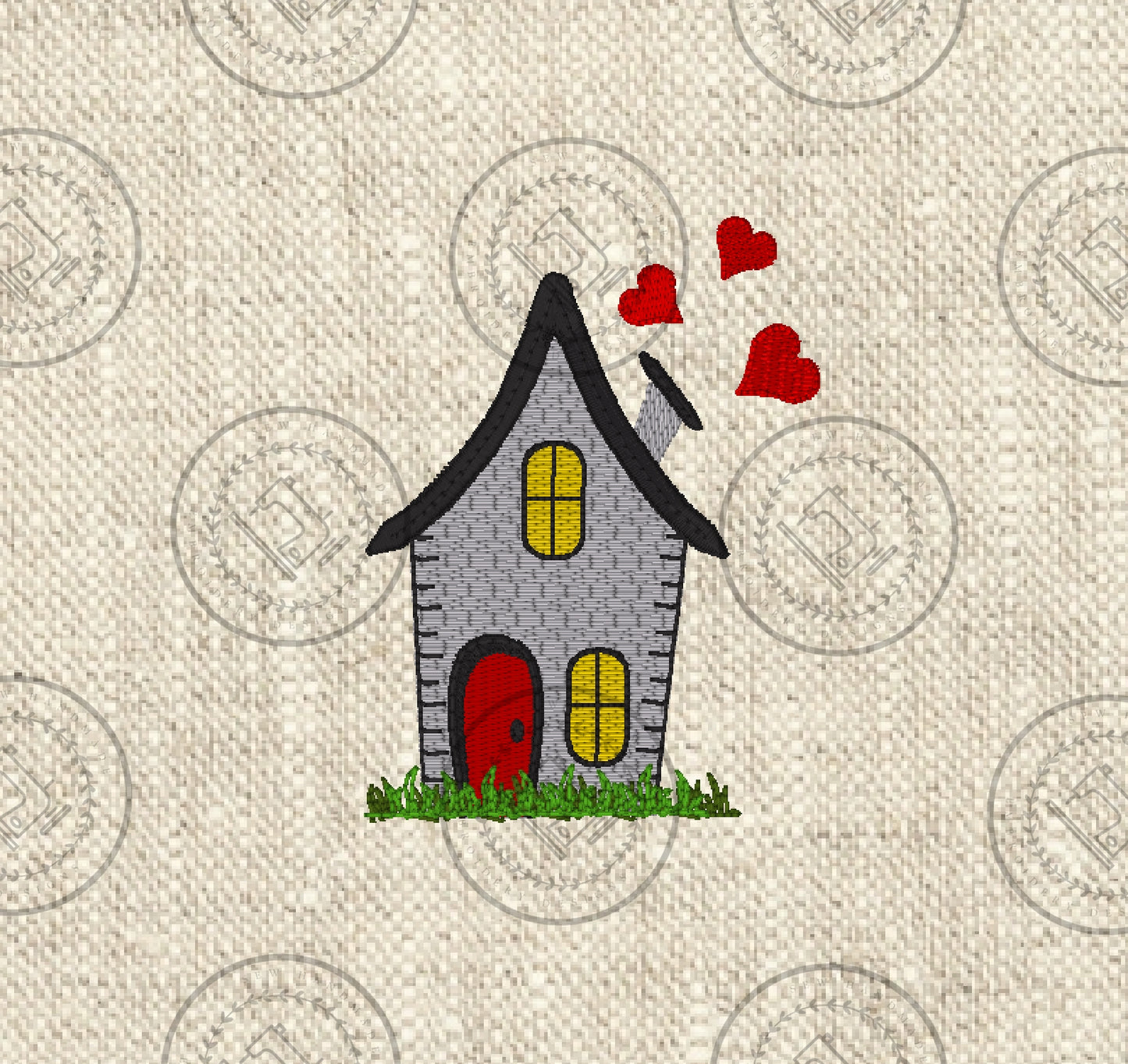 DITSY COTTAGE Embroidery Design - DC22   3.75 x 3.5