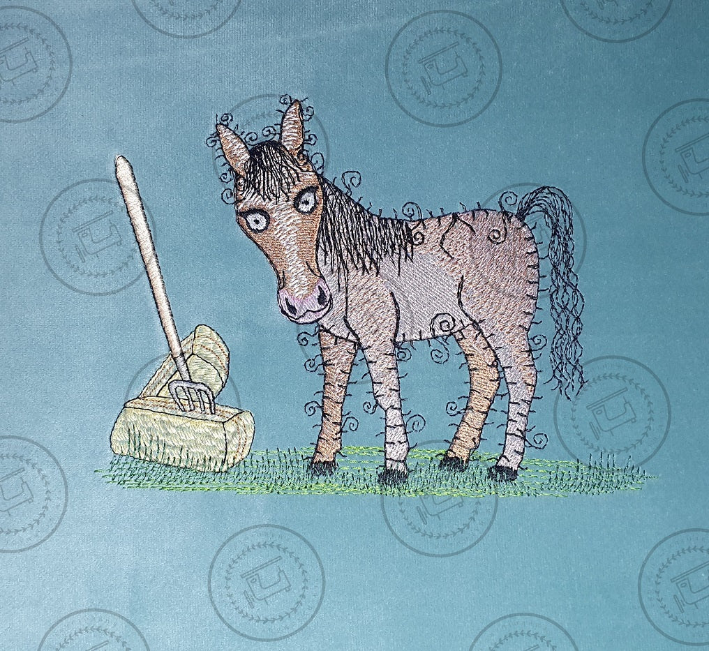 RAGGY HORSE Machine Embroidery Design